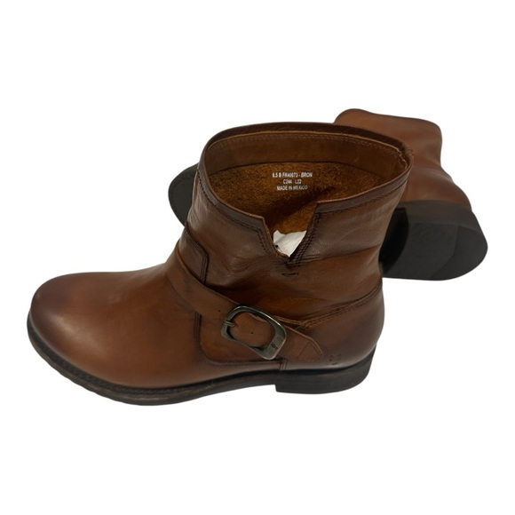 Frye Veronica Brown Leather Ankle Bootie Size 8.5 - Picture 8 of 14